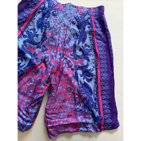 Versace Jeans Couture Men's Blue Twill Panel Printed Shorts IT 48 US 32 NWT - Picture 12 of 15